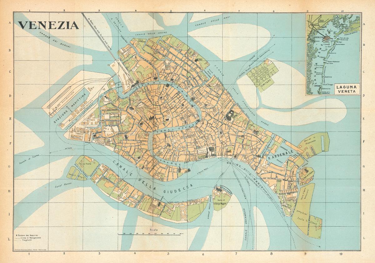 Historische kaart van Venetië